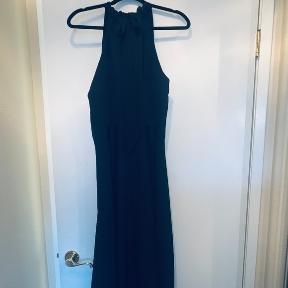NWT Tahari ASL halter dress, a-line, mid-length, special occasion, Navy, size 10 - Picture 8 of 10
